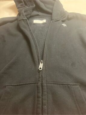 Abercrombie & Fitch Black  Hooded Zip Sweater